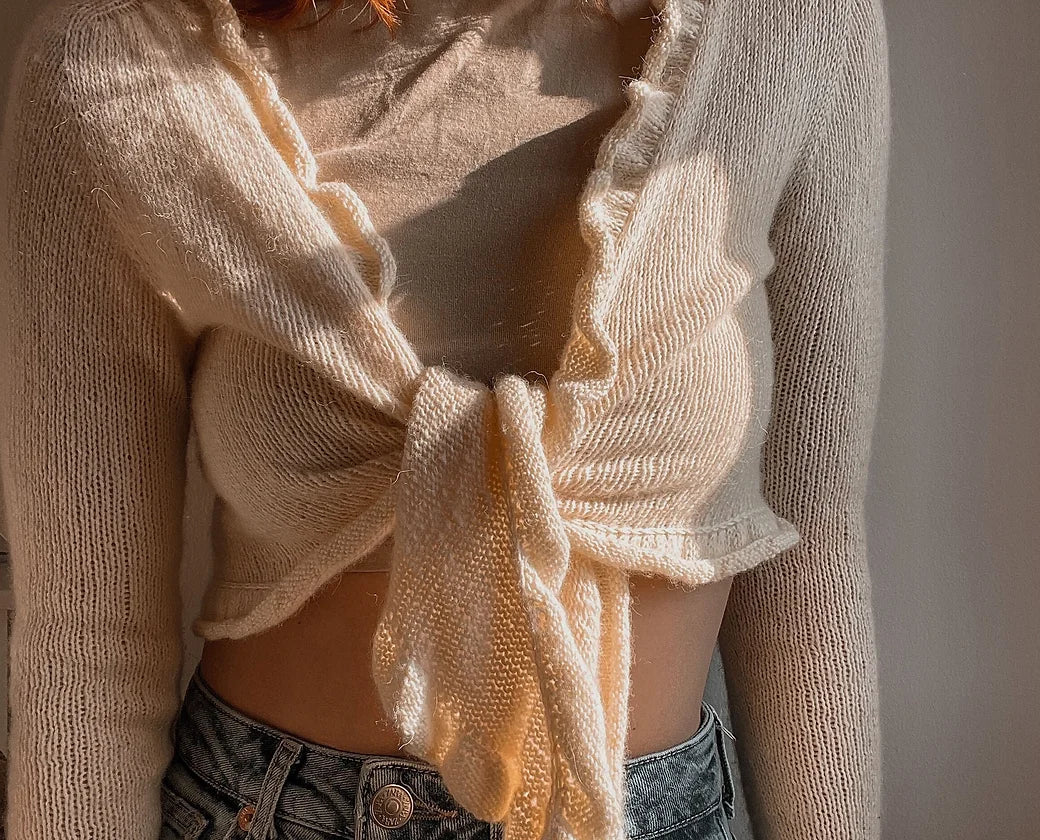 RUFFLE CARDIGAN – Itaca Yarns RUFFLE CARDIGAN – Itaca Yarns